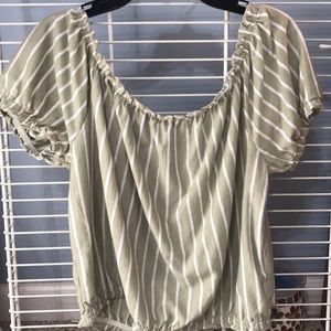 cropped off the shoulder top